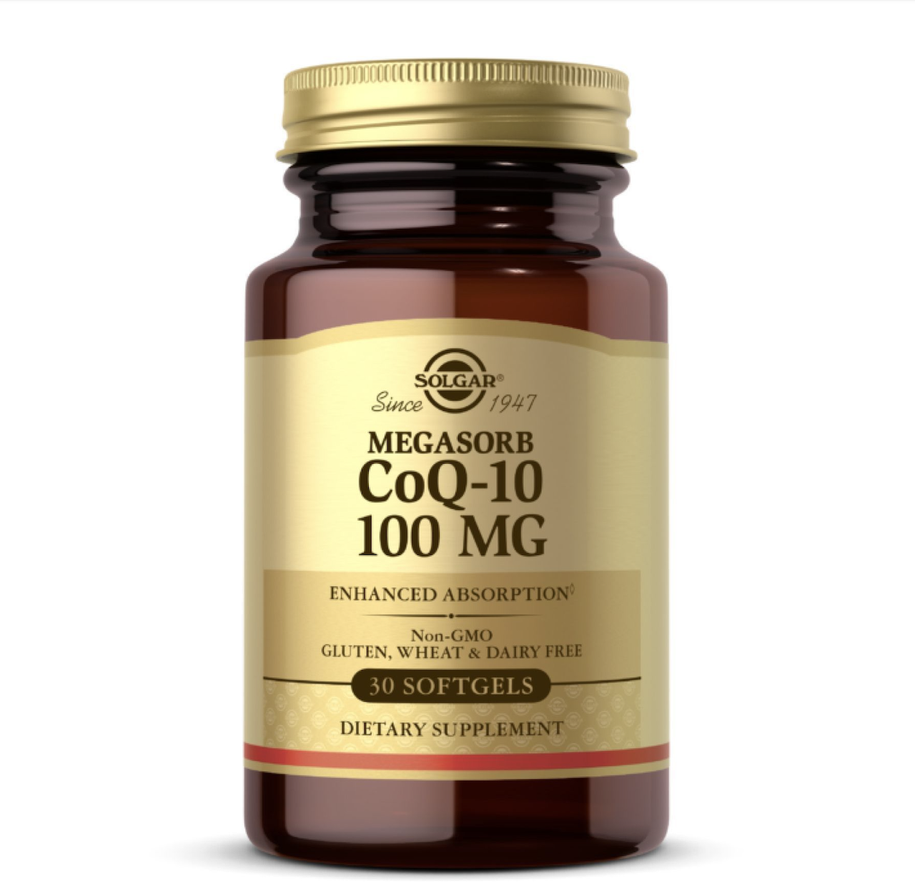 Solgar, Megasorb, коензим Q10, 100 мг, 30 капсул, фото 1
