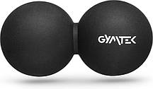 Масажний м'яч Gymtek 63 мм подвійний чорний