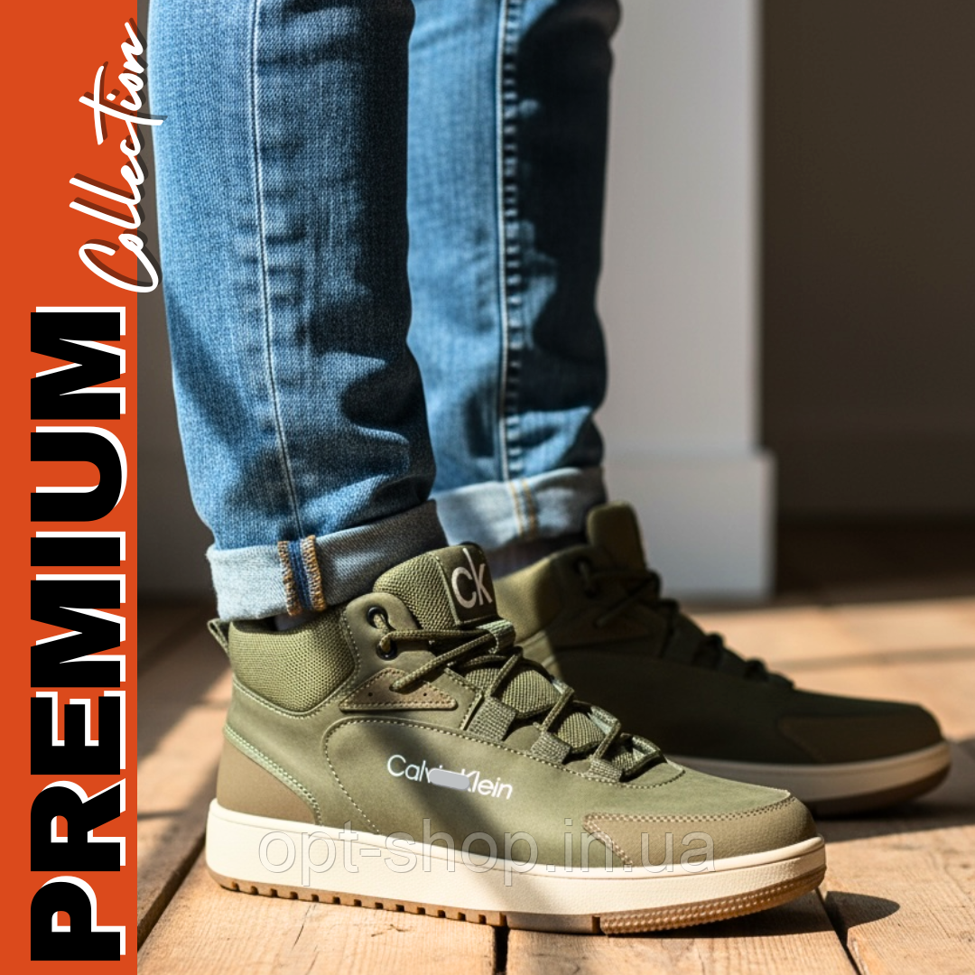 Черевики Чоловічі зимові шкіряні спортивні класичні чорні на шнурівці та блискавці (код:АНД-К1), фото 1