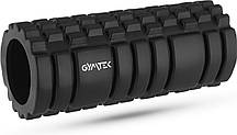 Масажний ролик Gymtek для йоги та фітнесу EVA 33*14см чорно-білий