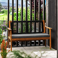 Садова лавка Di Volio Teracina з спинкою чорний