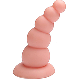 Анальна піраміда на присосці 14 см, Пробка Тілесна для фістингу з п'яти кульок різного діаметру, Інтимні іграшки, фото 7