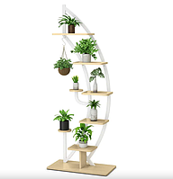 Стелаж для квітів Costway Ruta у формі півмісяця білий