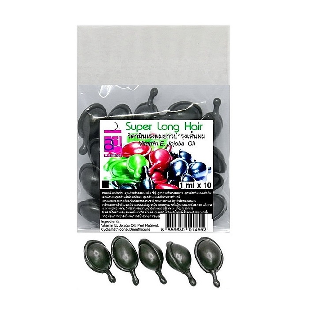 Капсули для сухого та пошкодженого волосся, чорні A-Trainer Super Long Hair 10 шт., фото 1