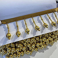 Бахрома з золотими перлинами висота 3 см,*1м