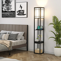 Підлогова лампа Costway Terra торшер 3 в 1 чорний