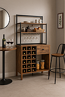 Стелаж винний Costway Vinoteca кухонна шафа в стилі Loft
