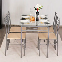 Комплект меблів Costway Corners обідній стіл з стільцями