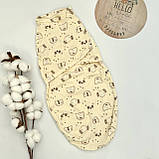 Пелюшка-кокон для новонародженого (тканина інтерлок) 56-62, фото 4