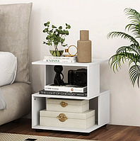 Журнальний столик Costway Luna 3-рівневий білий