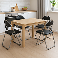 Комплект стільців складаних Costway Moro з переносною ручкою 4 штуки