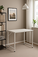 Комп'ютерний стіл Costway Helena із металевим каркасом білий