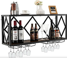 Настінна винна стійка Costway Asti у стилі Loft