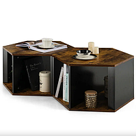 Комплект журнальних столиків Costway Neka шестикутний