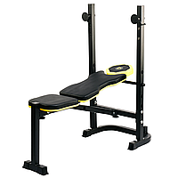 Тренувальна лавка Besport WB-003 горизонтальна для жиму зі стійкою під штангу