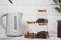 Електрочайник зі шкалою, дисковий 1,7л Ardesto EKL-F17WG, 2150 Вт, автовимкнення, термостат, індикація роботи , фільтр від накипу