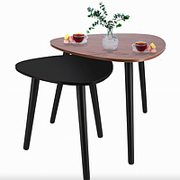 Комплект журнальних столиків Jumi Sinsey коричнево-чорний