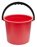 Відро пластикове 8 літрів з кришкою червоне Ø 27 см h=24 см (Юніпласт), фото 3