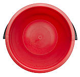 Відро пластикове 8 літрів з кришкою червоне Ø 27 см h=24 см (Юніпласт), фото 4
