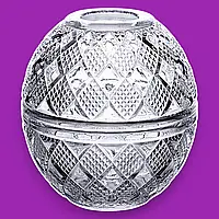 Серветка столова Ø15 см, скляна, форма «яйце», пружинний притиск, сервірування кухні та кафе