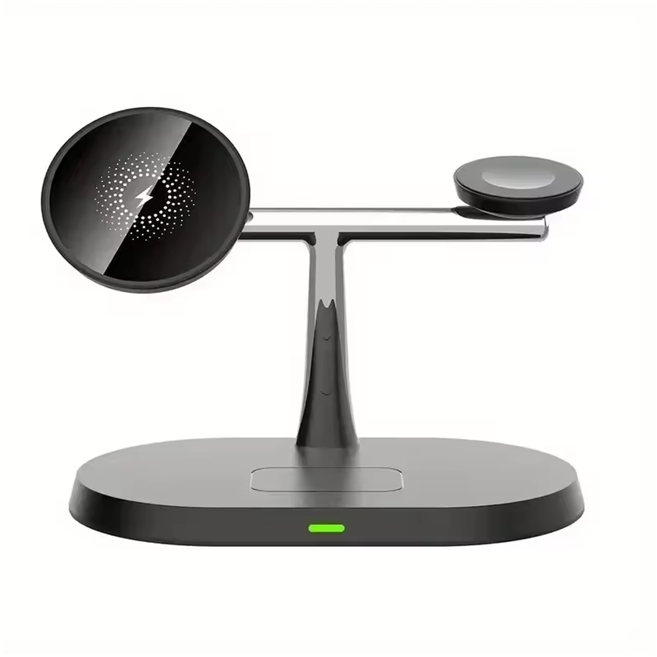 Зарядна станція бездротова док станція для телефону айфона годинників навушників універсальна магнітна докстанція зарядка 3в1, фото 1