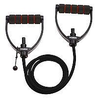 Еспандер трубчастий з ручками York 17-20кг, чорний