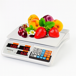 УЦІНКА! Ваги з лічильником ціни електронні торгові RAINBERG RB-311 до 55 кг (Плохе паковання 3151)