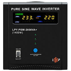 1400Вт Джерело безперебійного живлення, 24В, LPY-PSW-2000VA+ / ДБЖ з чистою синусоїдою / Перетворювач напруг підлоговий