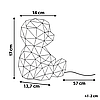 Світлодіодний світильник-ведмежа 17 см, подвійне живлення: USB та батареї AAA / Настільна лампа / Голографічний 3D-нічник у, фото 8