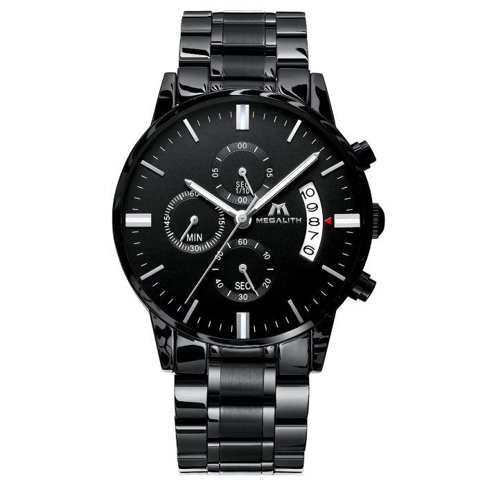 Наручний годинник чоловічий Megalith Super Чорний (1968), фото 1