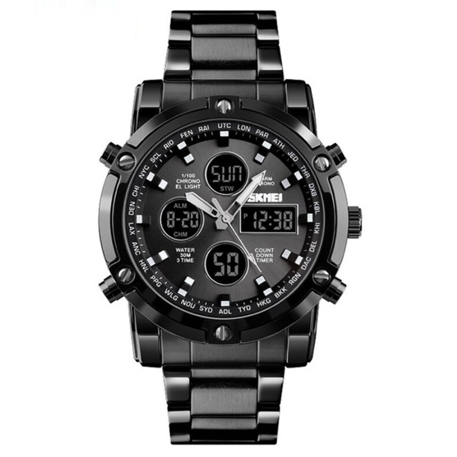 Наручний годинник чоловічий Skmei Molot Limited AllBlack Чорний (2191), фото 1