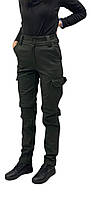 Жіночі військові тактичні штани олива утеплені хаки софтшелл