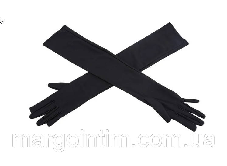 Рукавички Довгі 51 см / для маскараду / для вечірніх суконь / для фотосесії / еластичні та злегка блищать, фото 1