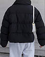 Дутий пуховик Street Style Модель: 1456-188 Колір: чорний, фото 2