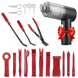 Набір для розбирання салону авто + Подарунок Автопилосос Vacuum cleaner, / Інструменти для розбирання салону авто/ Знімач обшивки