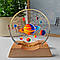 Декоративний 3D нічник кришталевий круг 8х8см, від USB, RGB, рандом / Світильник-нічник / Дитячий нічник настільний, фото 5