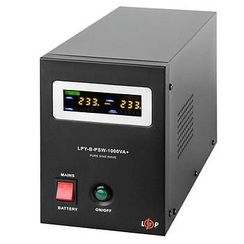 0,7 кВт ДБЖ із чистою синусоїдою 12V, LPY-B-PSW-1000VA+ / Джерело безпербійного живлення / Безперебійник