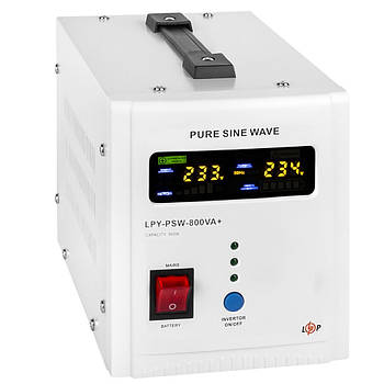 0,560кВт Джерело безперебійного живлення 12V, 5A/15A, LPY-PSW-800VA+ / Перетворювач напруги / ДБЖ з правильною синусоїдою