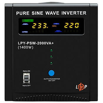 1400Вт Джерело безперебійного живлення, 24В, LPY-PSW-2000VA+ / ДБЖ з чистою синусоїдою / Перетворювач напруг підлоговий