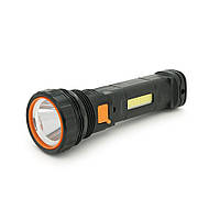 Ліхтар ручний WESTECH, вбудований АКБ/1200mah, Solar+COB, 3 режими, USB кабель, black