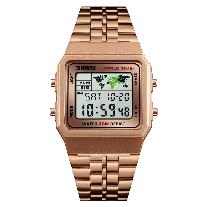 Чоловічий наручний годинник Skmei 1338 Рожеве золото, фото 1