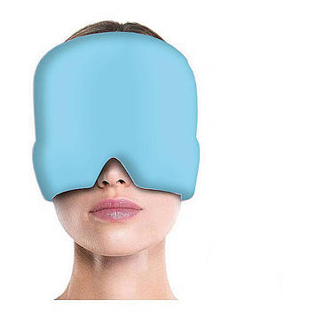 Шапка з холодним компресом No Brand Блакитна