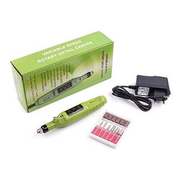 Компактний фрезер для манікюру та педикюру Variable Speed Rotary Low Noise Зелений