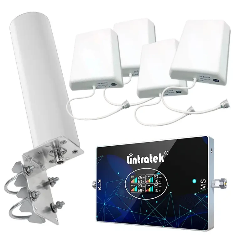 Підсилювач мобільного зв'язку та інтернету (Lintratek KW20L-GDWL) + Всеспрямована Антена + 4 внутрішні антени