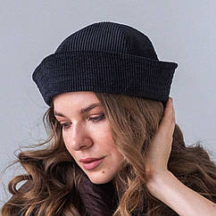 Морячка жіноча берет KENT&AVER вельвет чорний 56-58