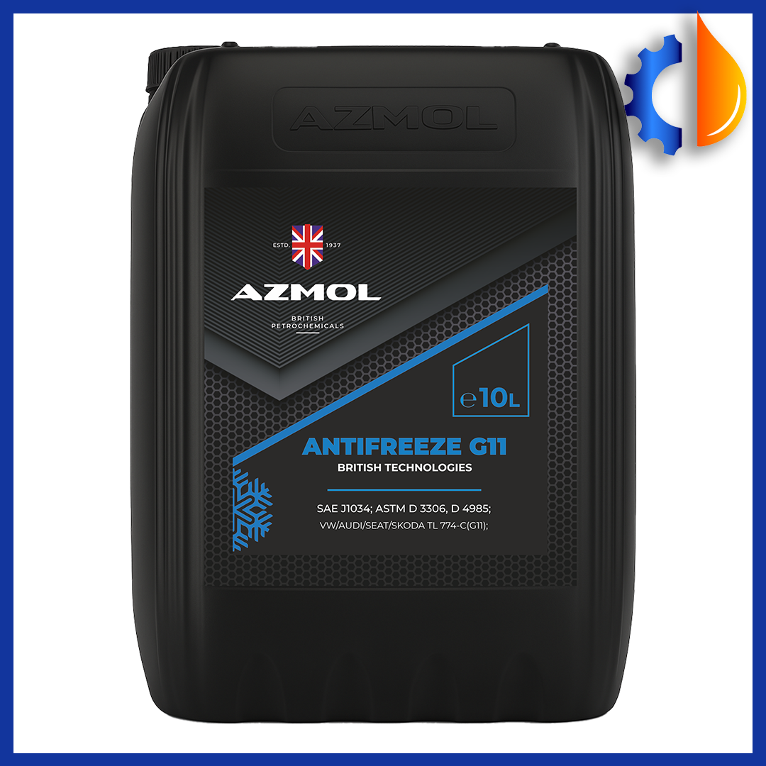 Охолоджувальна рідина для автомобіля Antifreeze G-11 AZMOL 10 літр, синій антифриз для системи охолодження Азмол, фото 1