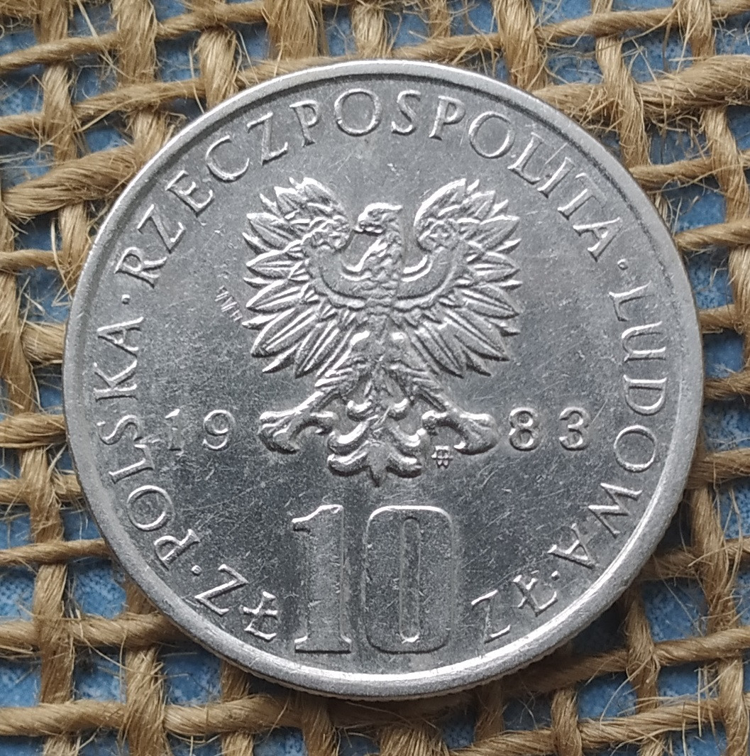 10 злотих 1983 року. "Болеслав Прус" Польща, фото 1