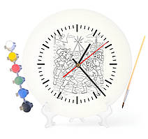 Дитячий набір для творчості годинник-розмальовка Д'артаньян и три мушкетера (за мотивами книги Александра Дюма) 30 см (Г0002)