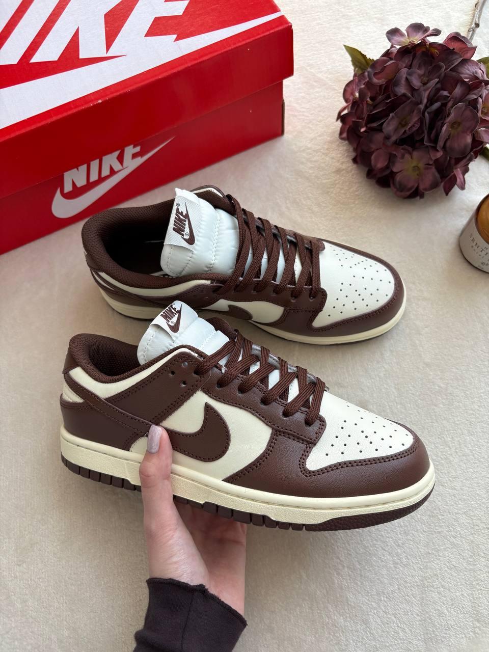 Жіночі кросівки Nike SB Dunk Low Cacao Wow Найк сб данк лов какао шкіра кросівки для дівчат демісезон