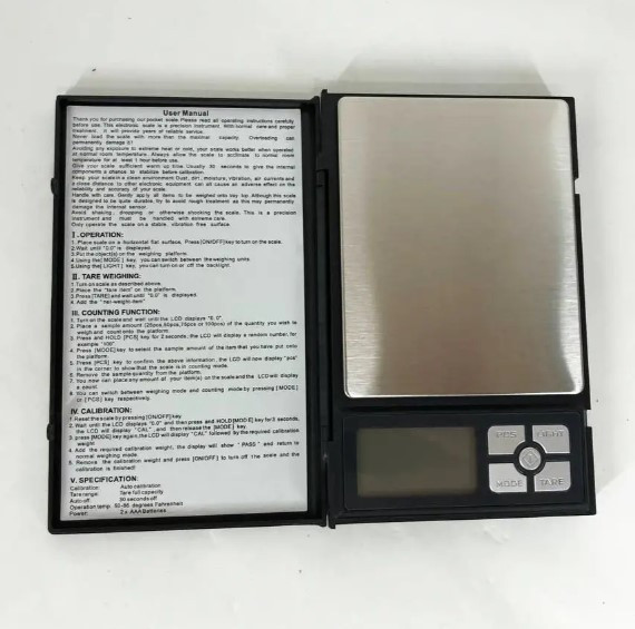 Портативні ювелірні ваги Notebook Series 0.01-500 г Чорний (2104618655), фото 1